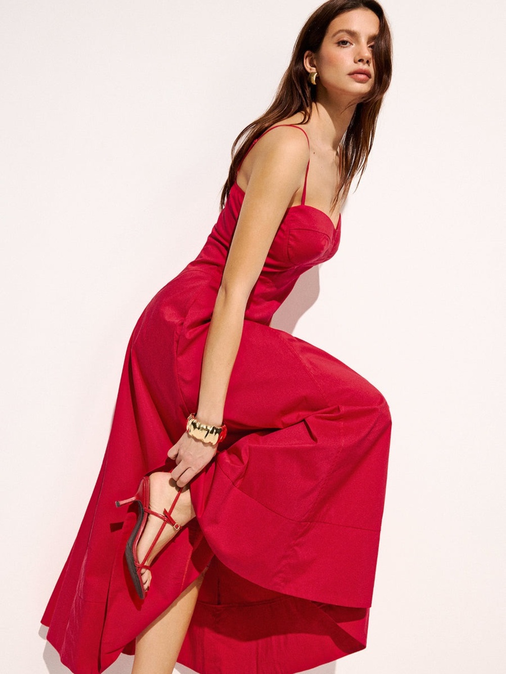 COMMENSE Cotton Blend Cami Long Dress - Picture 2 of 6